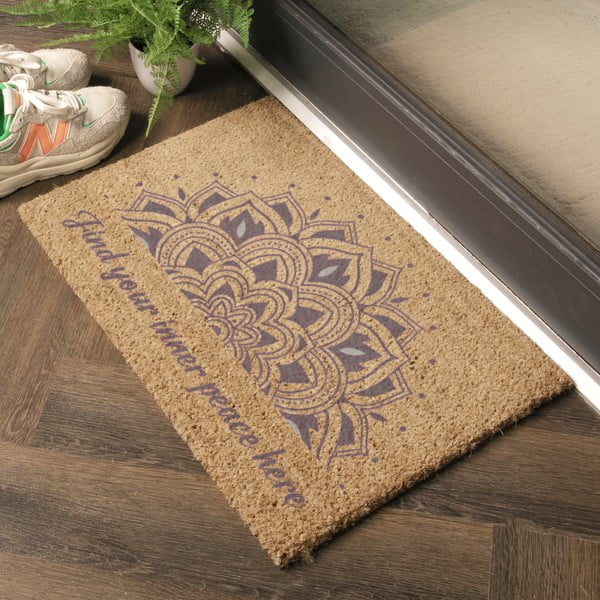 Fußmatte aus Kokosfasern, 40 x 60 cm Find Your Inner Peace - Artsy Doormats-image-1