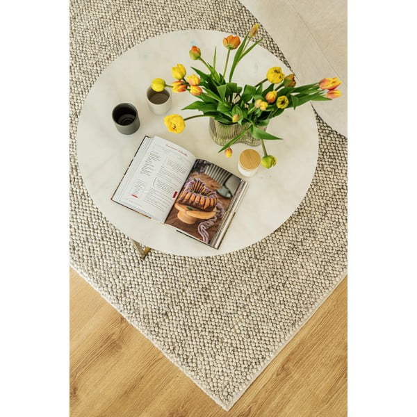 Hellgrauer, handgewebter Teppich mit Wollanteil, 160 x 230 cm Minerals - Flair Rugs-image-1