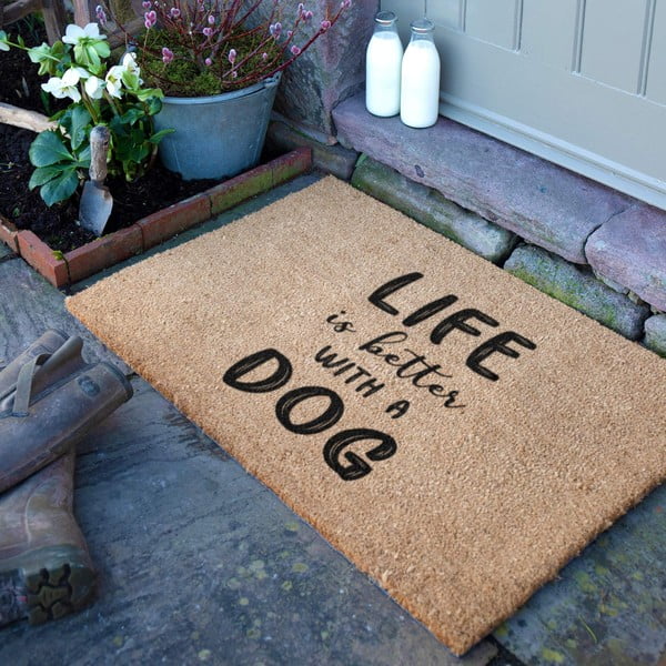 Fußmatte aus Kokosfasern, 40 x 60 cm Life Is Better With a Dog - Artsy Doormats-image-2