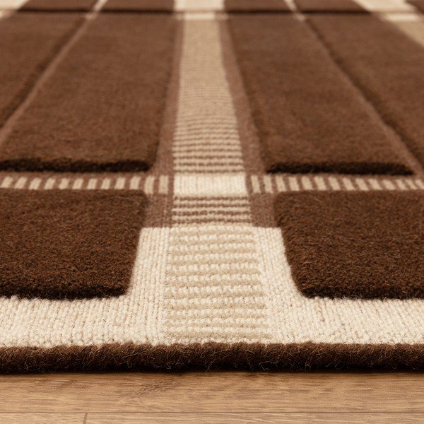 Brauner/beiger, handgewebter Wollteppich, 120 × 170 cm Fable - Asiatic Carpets-image-4