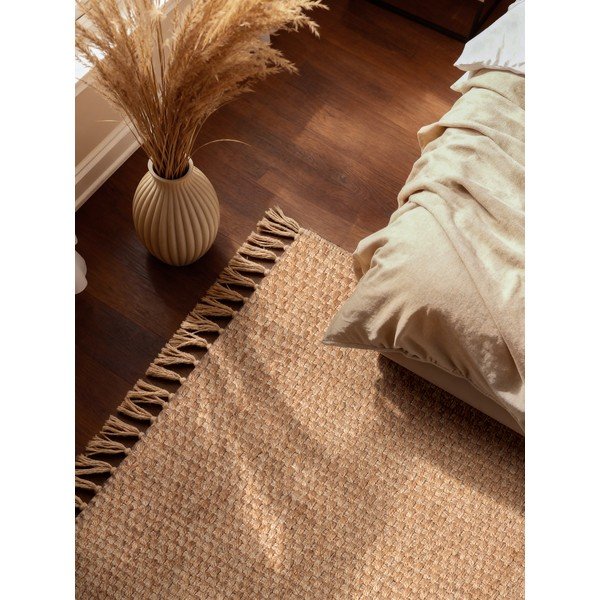 Doppelseitiger/handgewebter Jute-Teppich in Naturfarbe, 200 × 300 cm Fjord - Hanse Home-image-2