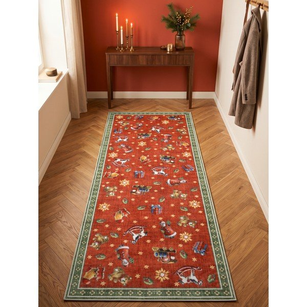 Roter/grüner Läufer mit Weihnachtsmotiv, 80 x 200 cm Toy's Delight Nostalgic Noel Red Green - Villeroy&Boch-image-1