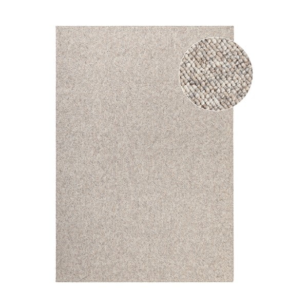 Grau-cremefarbener, waschbarer Teppich, 200 × 290 cm Rocco Dark Cream - Elle Decoration