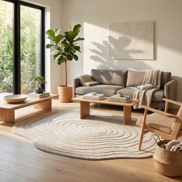 Beiger Teppich 160 × 230 cm Pebble - ESTE-image-3