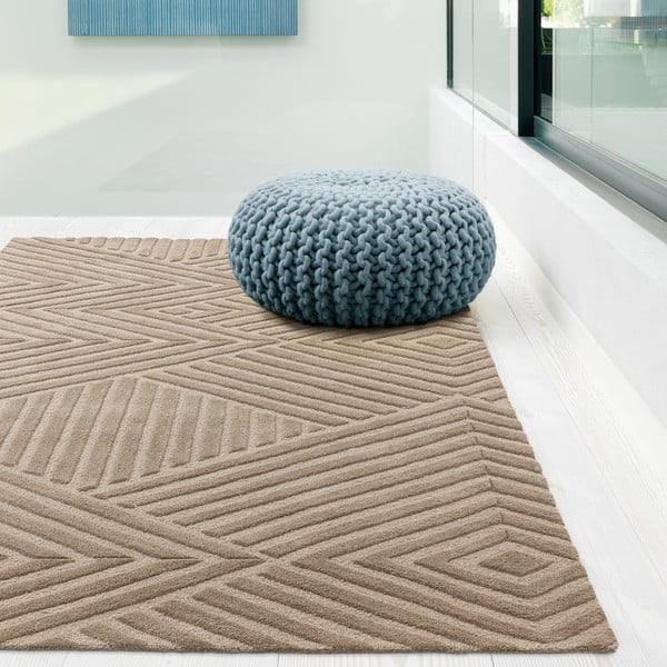 Hellbrauner Wollteppich, 200 x 290 cm Hague - Asiatic Carpets-image-2