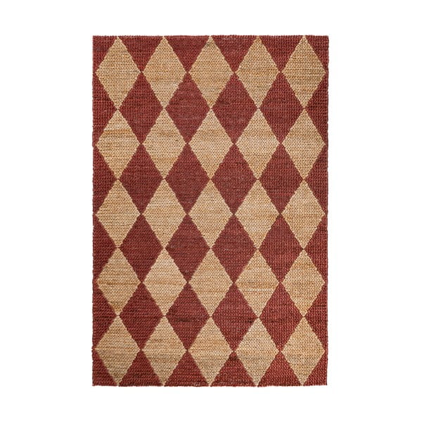Handgewebter Teppich mit Juteanteil in Terrakotta-Farbe, 120 x 170 cm Effie Diamond - Flair Rugs
